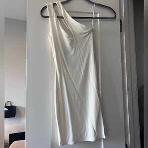Naked Wardrobe White One-Shoulder Dress